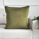 Capa de Almofada Veludo Decorativa 45x45 Verde Oliva
