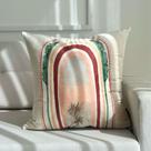 Capa de Almofada Veludo Decorativa Boho com Arco 45x45 Capa de Almofada Veludo Decorativa Boho com Arco 45x45