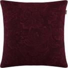 Capa de Almofada Veludo Floral Marsala 45x45cm