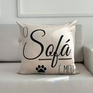 Capa de Almofada Veludo Pet Cachorro e Gato Frases 45x45