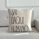 Capa de Almofada Veludo Pet Frases Cachorro e Gato 45x45