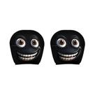 Capa De Apoio De Cabeça Para Carro Com Estampa De Olhos Grandes De Halloween, Universal, Preta, Capa De Apoio De Cabeça Para Carro Com Estampa De Olhos Grandes De Halloween, Universal, Preta,