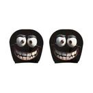 Capa De Apoio De Cabeça Para Carro Com Estampa De Olhos Grandes De Halloween, Universal, Preta,