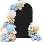 Capa de arco de casamento Fivenl Spandex preta 2,2 m x 1,2 m