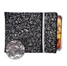 Capa De Assadeira Retangular Média Térmica Preto-Preto e Branco