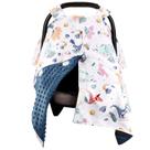 Capa de assento de carro para bebê DILIMI Warm Minky Dinosaur Nursing
