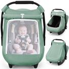 Capa de assento de carro Rquite Baby Muslin Algodão Verde