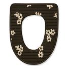 Capa de Assento Sanitário Floral Cinza Macia com tiras autocolantes Fácil de Instalar