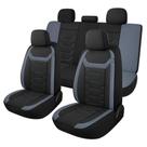 Capa de Banco para Carro CAROMOP Respirável, Capa Completa com Tecido 3D de Malha para Carros, Compatível com Banco Bipartido, Capa Universal para a Maioria dos Sedans, Caminhonetes e SUVs (Preto/Cinza)