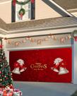 Capa de banner de porta de garagem Cantando no Natal 183x396cm