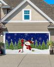 Capa de banner de porta de garagem Cantando no Natal 183x396cm