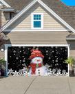 Capa de banner de porta de garagem Cantando no Natal 183x396cm