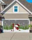 Capa de banner de porta de garagem Cantando no Natal 183x396cm