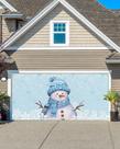 Capa de banner de porta de garagem Cantando no Natal 183x396cm