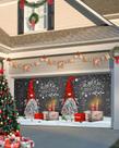Capa de banner de porta de garagem Cantando no Natal 2,1 x 4,9 m