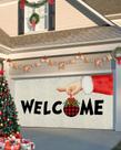 Capa de banner de porta de garagem Cantando no Natal 213x488cm