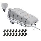 Capa de barco pontoon VEVOR 800D Heavy Duty 23-24 pés com tampa de motor Capa de barco pontoon VEVOR 800D Heavy Duty 23-24 pés com tampa de motor