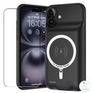 Capa de bateria YINGYKJ 12000mAh com carregamento sem fio para iPhone 16