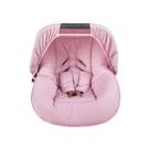 Capa de Bebê Conforto com Capota Tiquinho Rosa - Acolchoada e Protetor de Cinto