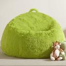 Capa de cadeira Bean Bag WSOFRLAC Soft Faux Fur Lavável Verde