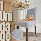 Capa de Cadeira Linha Gold Anti Gato Egípcia - Cinza Claro