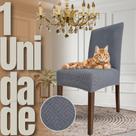 Capa de Cadeira Linha Gold Anti Gato Egípcia - Cinza