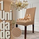 Capa de Cadeira Linha Gold Anti Gato Italiana - Marrom/Caramelo
