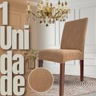 Capa de Cadeira Linha Gold Francesa - Marrom/Caramelo