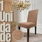Capa de Cadeira Linha Gold Grega - Marrom Caramelo