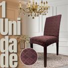 Capa de Cadeira Linha Gold Grega - Marrom Escuro