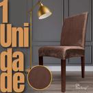 Capa de Cadeira Linha Premium Suede - Marrom