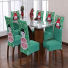 Capa De Cadeira Natal Ano Novo Personalizada Kit 02 Peças Papai Noel Festiva