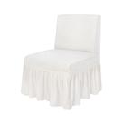Capa de cadeira NICEEC White Spandex Cadeira sem braços com saia Capa de cadeira NICEEC White Spandex Cadeira sem braços com saia