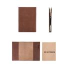 Capa De Caderno Retro Em Couro Genuíno Com Suporte Para Caneta, Protetor De Livro Para Escritório E Capa De Caderno Retro Em Couro Genuíno Com Suporte Para Caneta, Protetor De Livro Para Escritório E