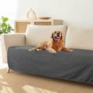 Capa de cama impermeável para cães fuguitex cinza escuro+cinza