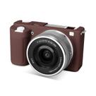 Capa de câmera Rieibi ZVE10 de silicone macio para Sony ZV-E10 Brown