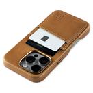 Capa de cartão Dockem de couro genuíno V2 para iPhone 16 Pro