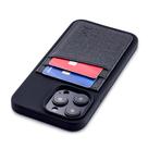 Capa de cartão Dockem iPhone 14 Pro Max com silicone líquido preta