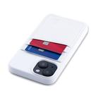 Capa de cartão Dockem M2L para iPhone 14 com capa de silicone líquido