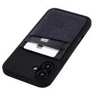 Capa de cartão Dockem para iPhone 16 Plus com capa de silicone líquido