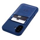 Capa de cartão Dockem para iPhone 16 Plus com capa de silicone líquido