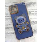 Capa de celular compatível com iPhone 12 Pro Max Ursinho Bear Cor:Azul Petróleo