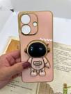 Capa de celular compatível com Realme Note 60 e 60x Astronauta Cor:Rosa Bebê