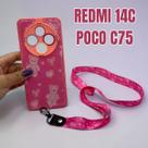 Capa de celular compatível com Redmi 14C e Poco C75 String