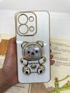 Capa de celular compatível com Redmi 15C 4G e Poco C85 Ursinho Bear Cor:Branco Capa de celular compatível com Redmi 15C 4G e Poco C85 Ursinho Bear Cor:Branco