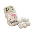 Capa De Celular De Pelúcia Hello Kitty Para Inverno Com Cordão Para iPhone 17 16 15 14 13 12 pro Max