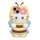 Capa de celular YAKVOOK Kawaii Cartoon Bee Cat iPhone 14 Pro