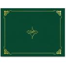 Capa de certificado Geographics Hunter Green com folha dourada, pacote com 5 Capa de certificado Geographics Hunter Green com folha dourada, pacote com 5