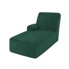 Capa de chaise ULTICOR, veludo, pelúcia, grande, verde retrô, esquerda