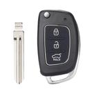 Capa De Chave Automotiva Flip De 3 Botões KEYYOU Para Hyundai Solaris Verna Elantra Santa Fe I10 I20